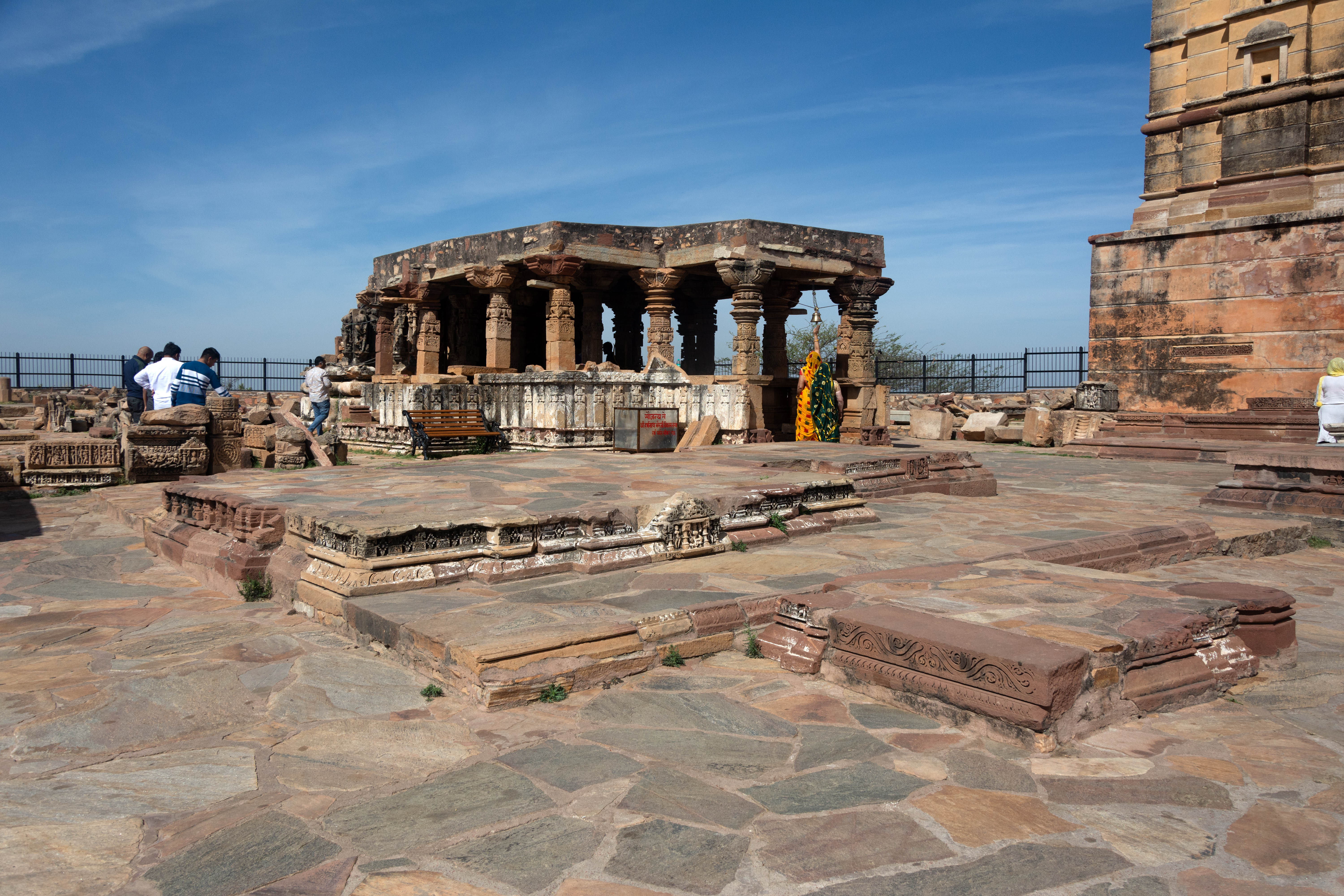 Image 2: The Harshnath Temple, now in a state of ruin, consists of a mulaprasada of tri-anga specification, joined by a rangamandapa.