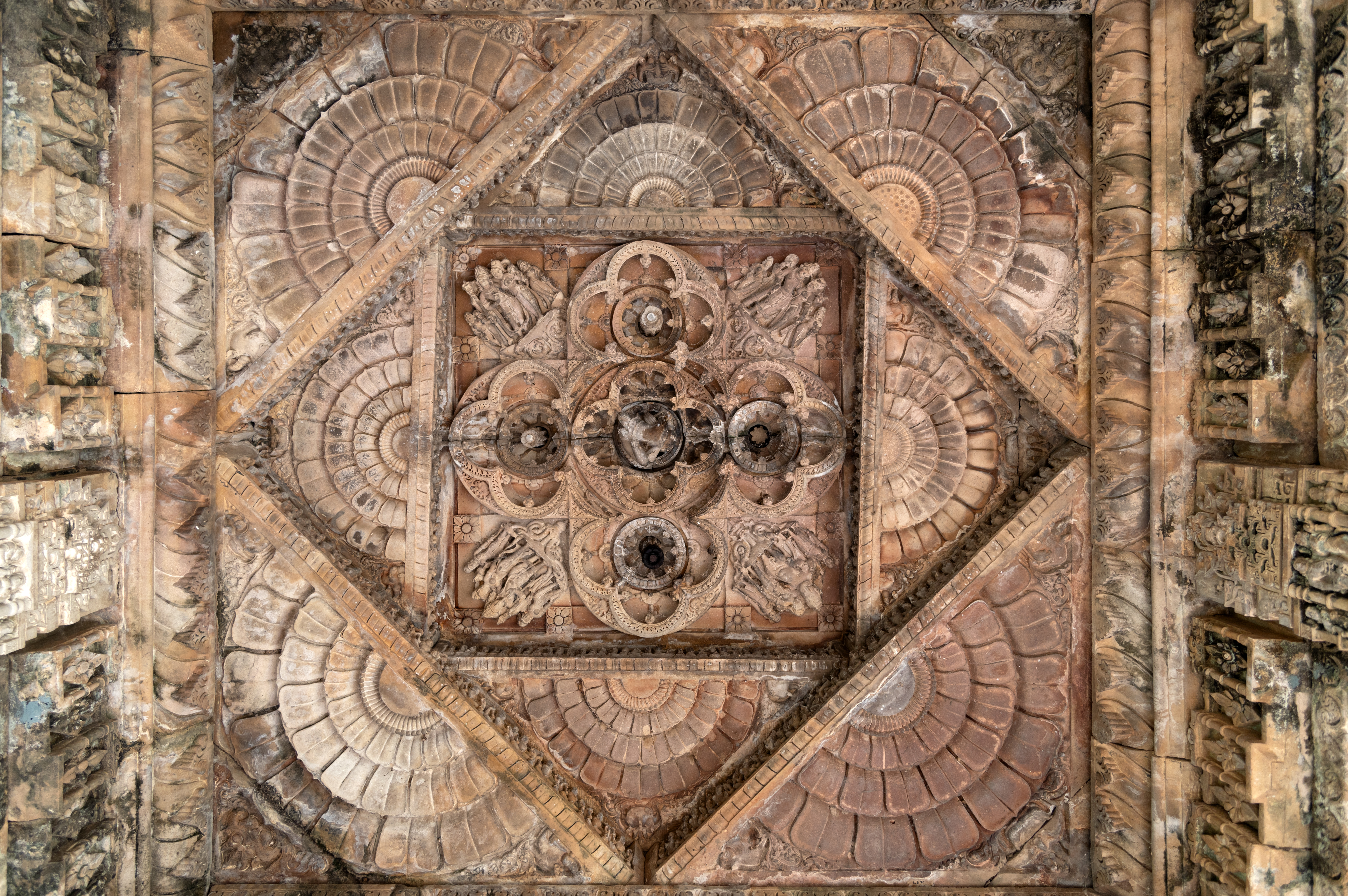 Image 11: Ceiling of the mukhamandapa (front porch), Ghateshwar Temple.