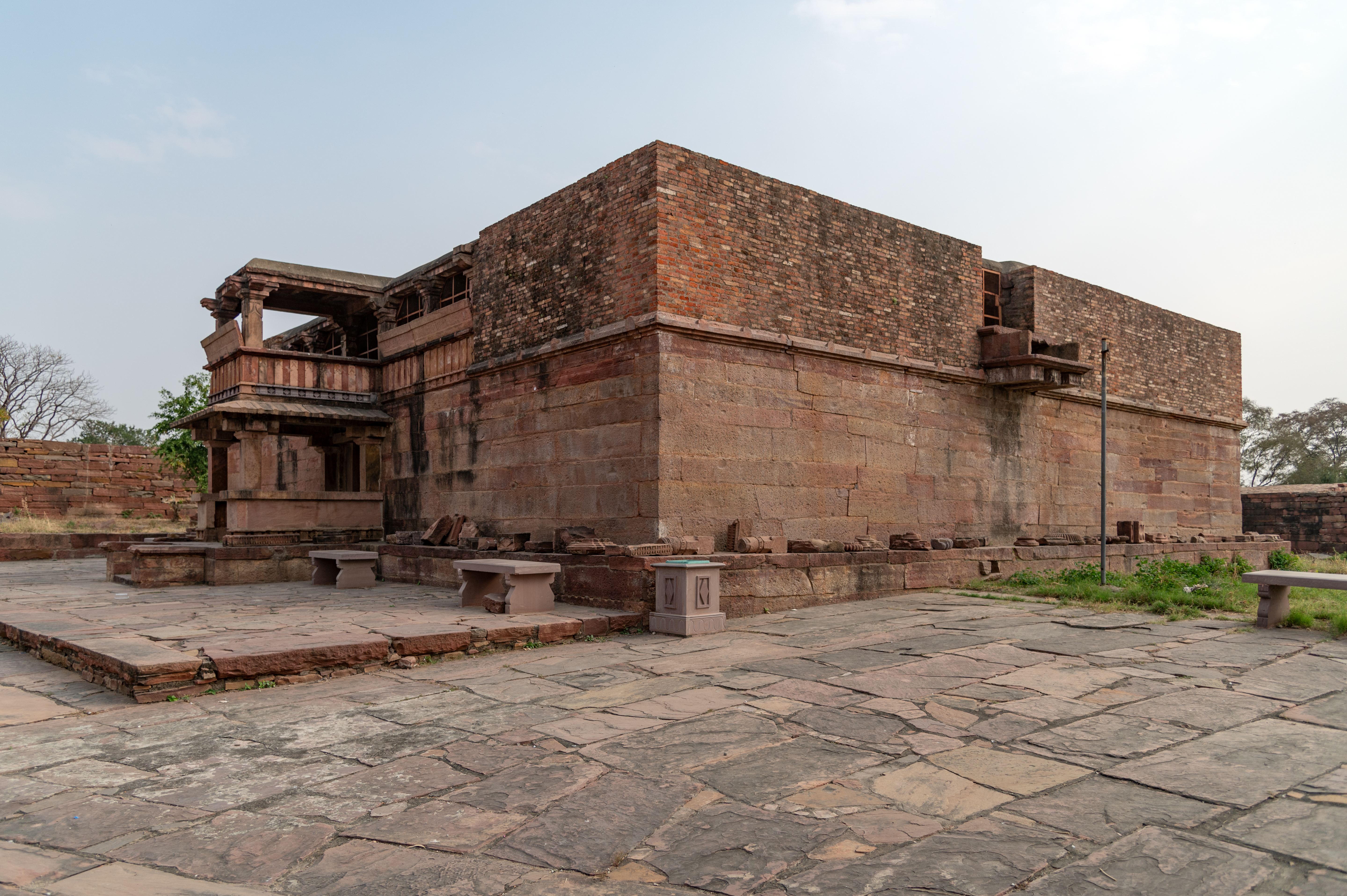 Image 1: Matha (monastery/religious building) in the Mahanaleshwar temple complex. The two-storeyed structure was built by a sage named Bhava Brahma, of the Mattamyura tradition, during the reign of Cahamana King Prithviraja II in the 12th century CE. The Matha is one of the finest examples of residential buildings found in Central India.