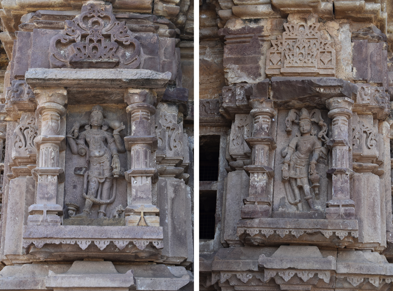 Image 10: Kuber (right) and Ishana (left), mandapa, Mahakal Temple, Bijolia, Bhilwara, Rajasthan, 11th-13th century CE.