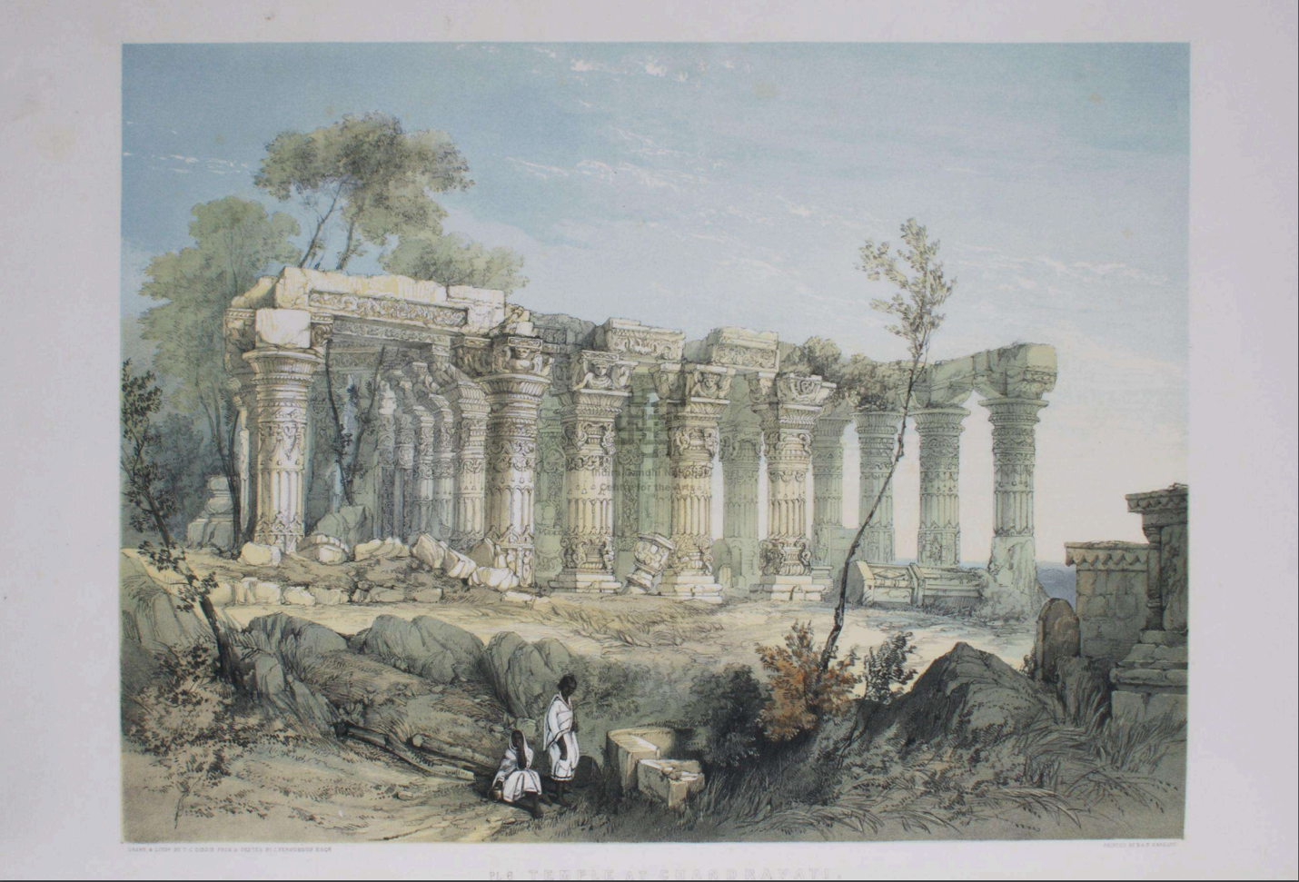 Image 2: Painting of dilapidated Sitaleshwar Temple in the Chandrabhaga temple complex (After, Fergusson 1848). 