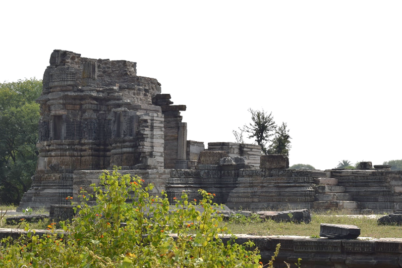 Image 5: A view of the Chaunsath Yogini Temple's elevation from the north, showcasing the lost mandapa portion connected to the mulaprasada.