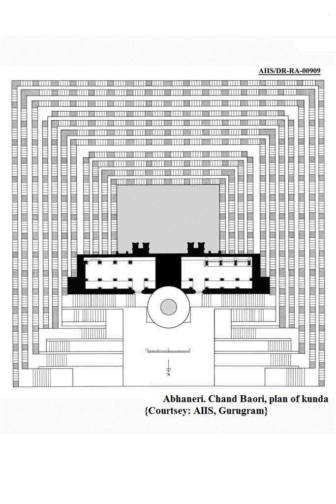 Image 1: Floor plan of the Kund at Chand Baori in Abhaneri. Picture courtesy: American Institute of Indian Studies (AIIS), Gurugram